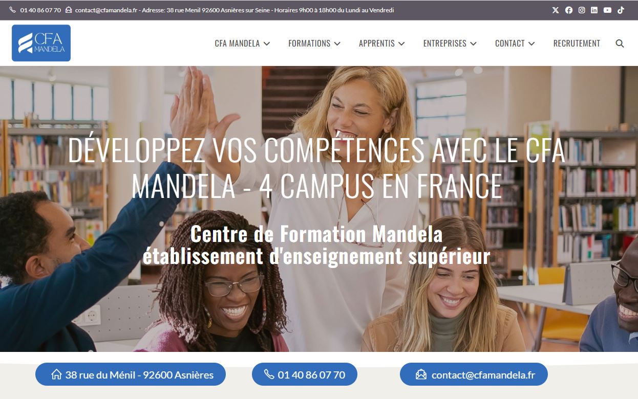 gestion de la maintenance du site du CFA Mandela